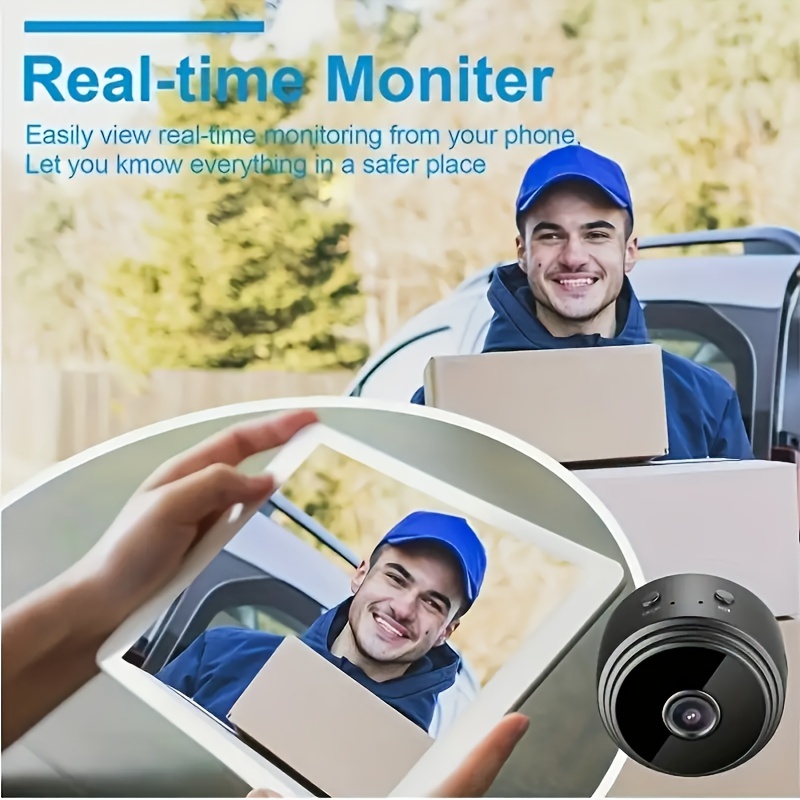1 個の充電式ワイヤレスミニ WiFi セキュリティカメラ、 - Home Security Hidden Cameras のレビューと価格