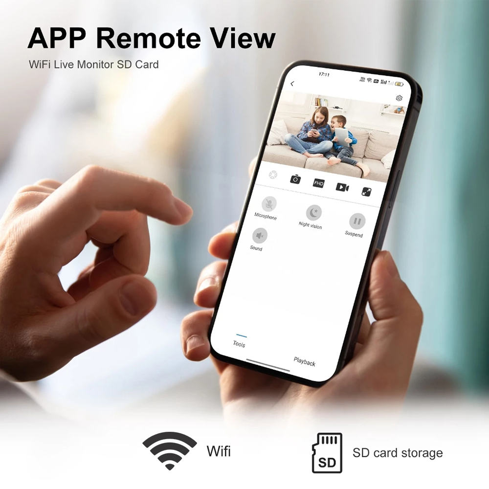 1080P HD DIY WiFi ミニカメラポータブルビデ - Home Security Hidden Cameras のレビューと価格
