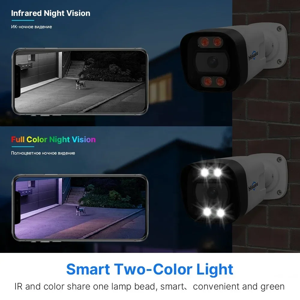 Hiseeu 4K 8チャンネル 8MP屋外カラー暗視監視C - Ip Camera Outdoor 4K のレビューと価格