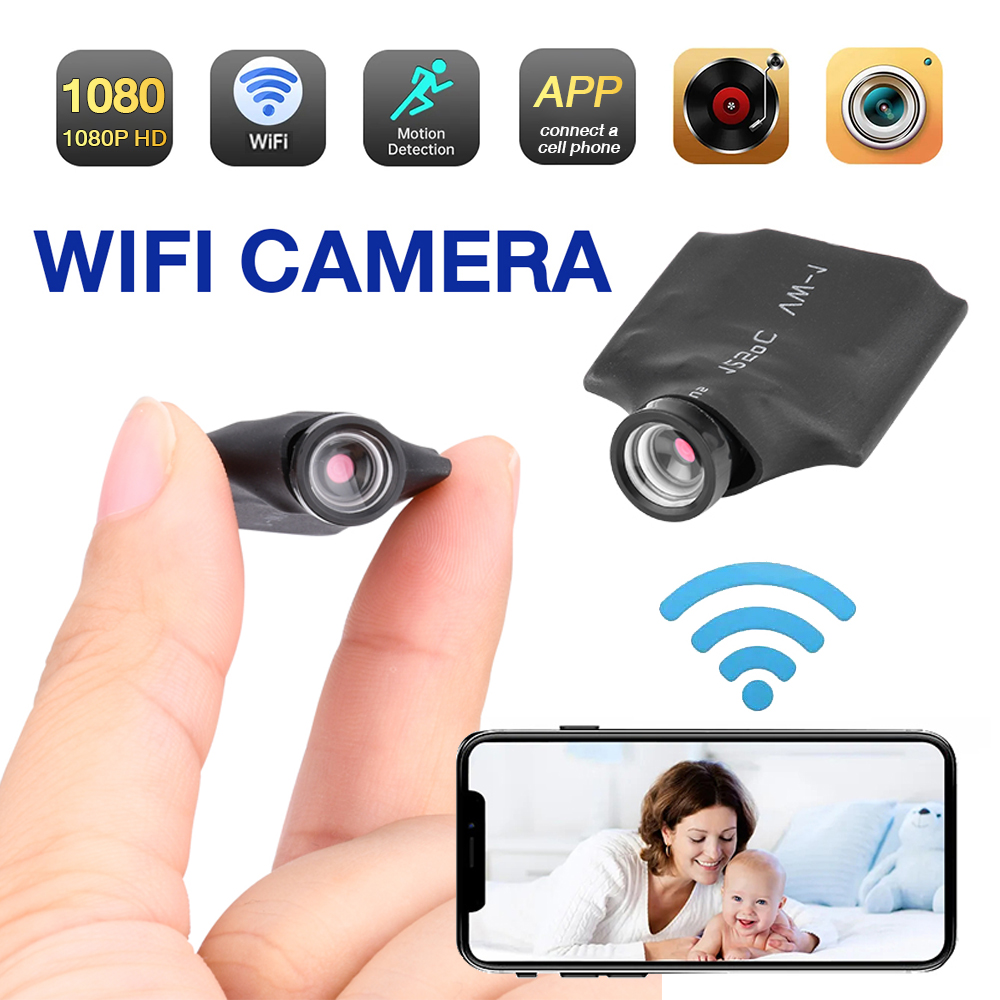 WiFi ミニカメラ 1080P HD DIY ポータブルワ - Home Security Hidden Cameras のレビューと価格