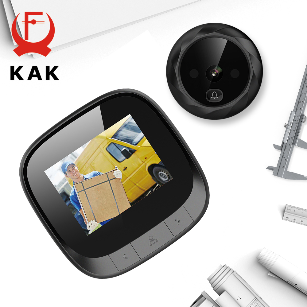 Kak-ドアベル,2.4インチlcdスクリーン,暗視,録画, - Peephole Camera Viewer のレビューと価格