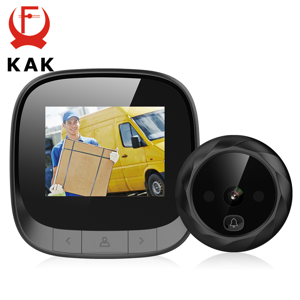 Kak-ドアベル,2.4インチlcdスクリーン,暗視,録画, - Peephole Camera Viewer のレビューと価格