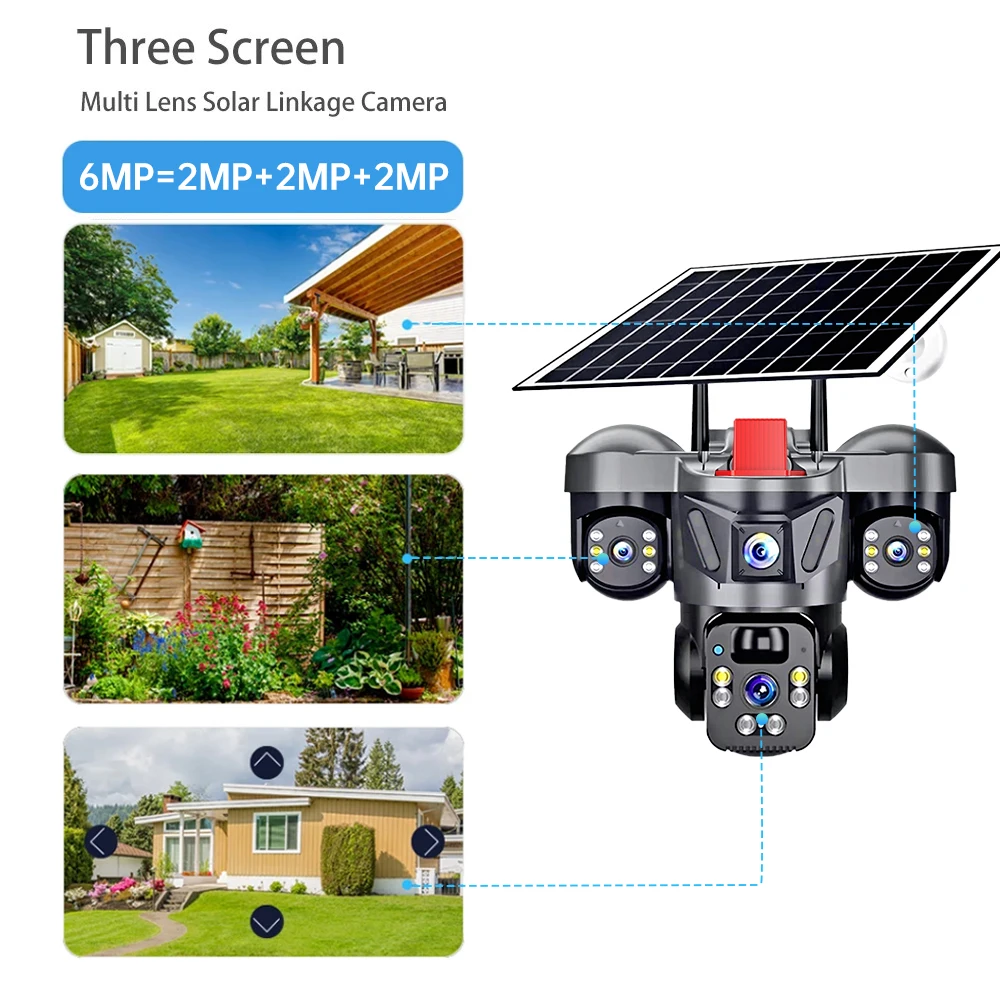 KERUI 屋外PTZ 6MP 4G SIM WIFI ソー - Home Security No Wifi Needed のレビューと価格